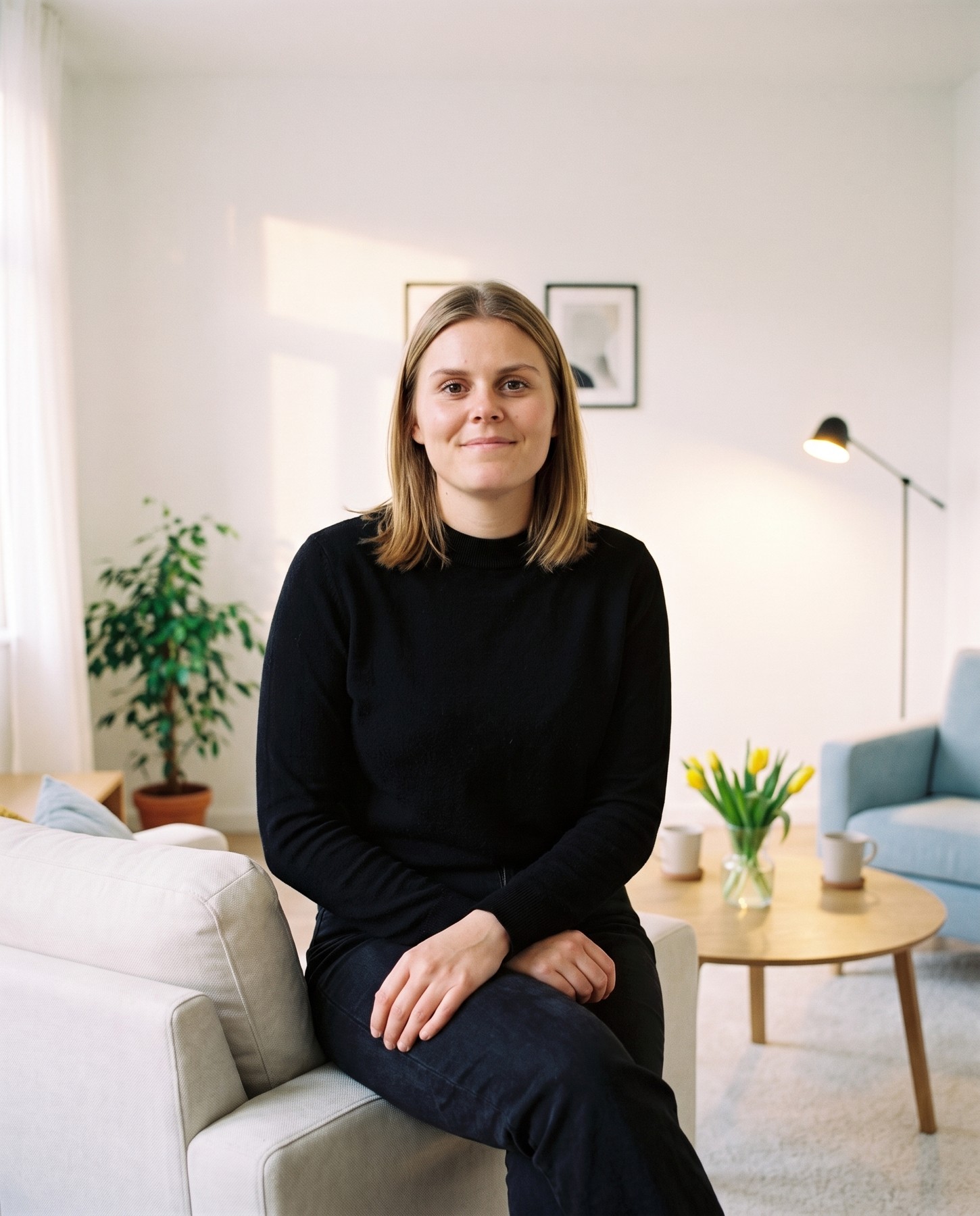 Louise in haar praktijkruimte
